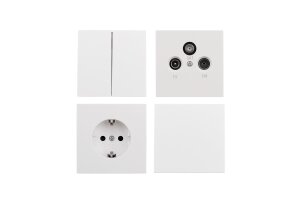 Schalter und Steckdosen Set McPower Shallow Wohnlandschaft 20-teilig weiß