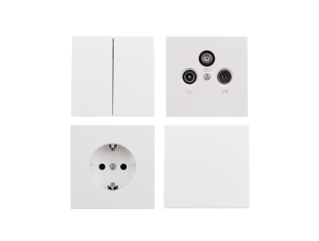 Schalter und Steckdosen Set McPower Shallow Wohnlandschaft 20-teilig weiß