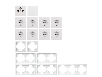 Schalter und Steckdosen Set McPower Shallow Arbeitszimmer...