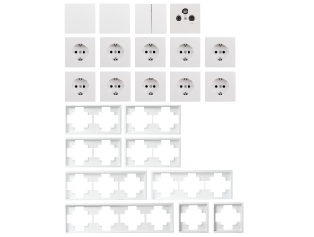 Schalter und Steckdosen Set McPower Shallow Komfort...