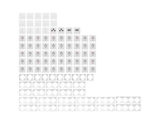 Schalter und Steckdosen Set McPower Shallow Megaset 100-teilig weiß