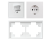 Schalter und Steckdosen Set McPower Shallow PIR weiß 3-teilig