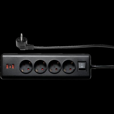 Steckdosenblock McPower 4x Schutzkontakt 1x USB-C PD20W 2x USB-A 2m Kabel