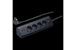 Steckdosenblock McPower 4x Schutzkontakt 1x USB-C PD20W 2x USB-A 2m Kabel