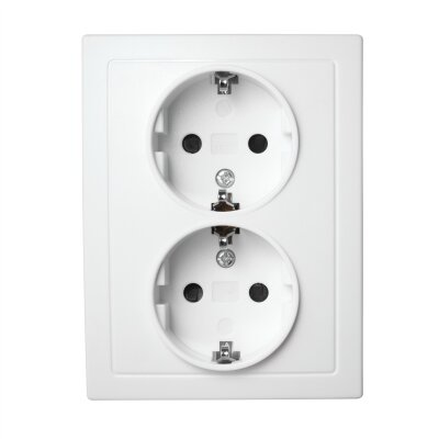 Schutzkontakt-Steckdose McPower Flair 2-fach 250V~/16A weiß