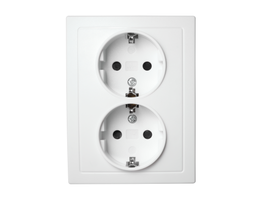 Schutzkontakt-Steckdose McPower Flair 2-fach 250V~/16A weiß