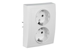 Schutzkontakt-Steckdose McPower Flair 2-fach 250V~/16A...