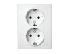 Schutzkontakt-Steckdose McPower Flair 2-fach 250V~/16A weiß