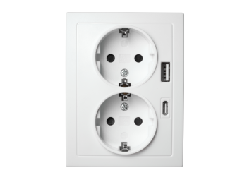 Schutzkontakt-Steckdose McPower Flair 2-fach 250V~/16A...