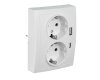 Schutzkontakt-Steckdose McPower Flair 2-fach 250V~/16A USB-A+C PD20W weiß