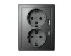 Schutzkontakt-Steckdose McPower Flair 2-fach 250V~/16A USB-A+C PD20W anthrazit