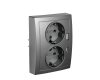 Schutzkontakt-Steckdose McPower Flair 2-fach 250V~/16A USB-A+C PD20W anthrazit