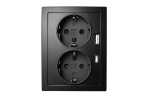 Schutzkontakt-Steckdose McPower Flair 2-fach 250V~/16A...