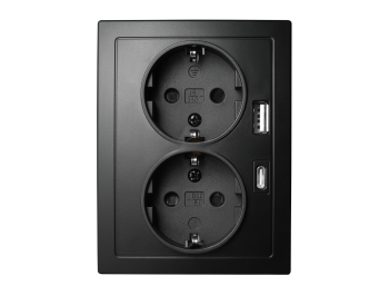 Schutzkontakt-Steckdose McPower Flair 2-fach 250V~/16A...