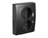 Schutzkontakt-Steckdose McPower Flair 2-fach 250V~/16A USB-A+C PD20W schwarz