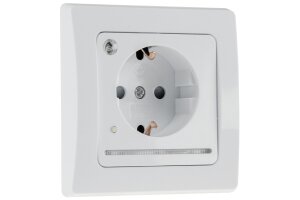 DELPHI Schutzkontakt-Steckdose mit LED weiß, 250V~/...