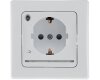 DELPHI Schutzkontakt-Steckdose mit LED weiß, 250V~/ 16A, Licht mit Sensor