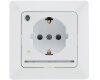 MILOS Schutzkontakt-Steckdose mit LED weiß, 250V~/ 16A, Licht mit Sensor
