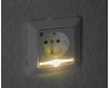 MILOS Schutzkontakt-Steckdose mit LED weiß, 250V~/ 16A, Licht mit Sensor