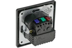MILOS Schutzkontakt-Steckdose mit LED anthrazit, 250V~/ 16A, Licht mit Sensor