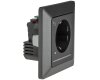 MILOS Schutzkontakt-Steckdose mit LED anthrazit, 250V~/ 16A, Licht mit Sensor