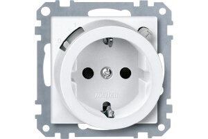 Merten 232819 FI-SCHUKO-Sicherheitssteckdosen-Einsatz mit...