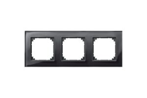 Merten 489303 Echtglasrahmen System M schwarz
