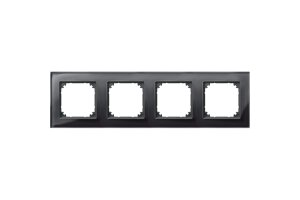 Merten 489403 Echtglasrahmen System M schwarz