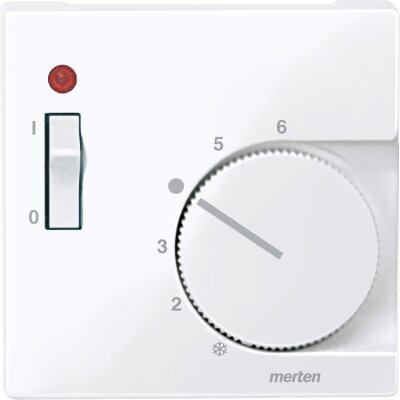 Merten 534825 Zentralplatte für Raumtemperaturregler-Einsatz mit Schalter