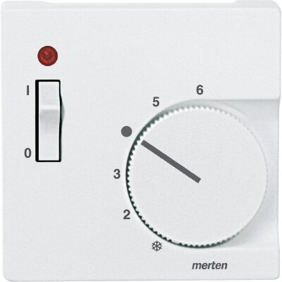 Merten 536119 Zentralplatte für Raumtemperaturregler-Einsatz mit Schalter
