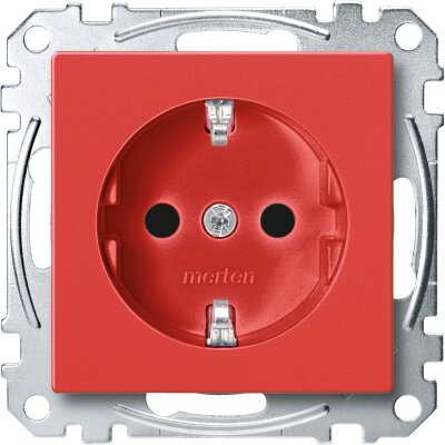 Merten MEG2300-0306 SCHUKO-Steckdose für Sonderstromkreis System M rubinrot