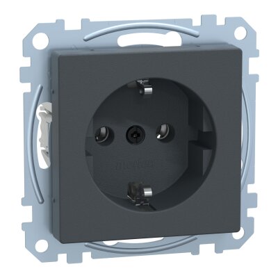 Merten MEG2301-0414 SCHUKO-Steckdose System M anthrazit Steckklemmen