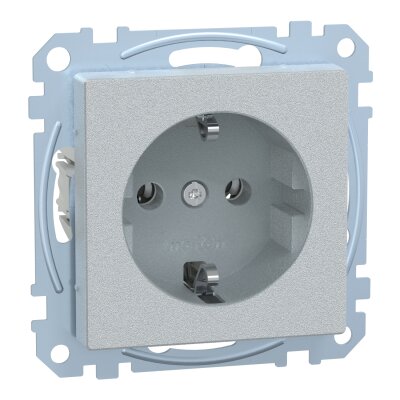 Merten MEG2301-0460 SCHUKO-Steckdose System M alu Steckklemmen