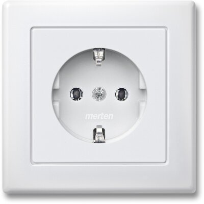 Merten MEG2301-1619 SCHUKO-Steckdose mit voller Abdeckplatte System M