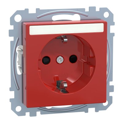 Merten MEG2302-0306 SCHUKO-Steckdose für Sonderstromkreise mit Schriftfeld