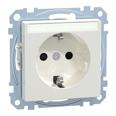 Merten MEG2302-0319 SCHUKO-Steckdose mit Schriftfeld System M