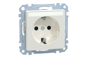 Merten MEG2302-0319 SCHUKO-Steckdose mit Schriftfeld...
