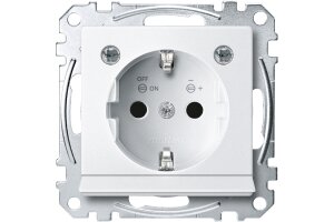 Merten MEG2304-0419 SCHUKO-Steckdose mit Lichtauslass und