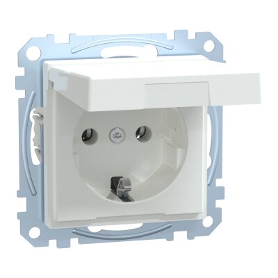 Merten MEG2310-0325 SCHUKO-Steckdose mit Klappdeckel System M