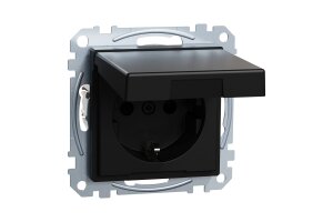 Merten MEG2310-0403 SCHUKO-Steckdose mit Klappdeckel...