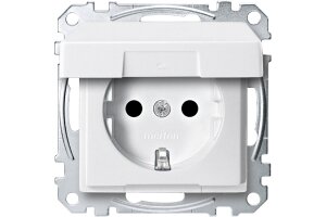 Merten MEG2310-0419 SCHUKO-Steckdose mit Klappdeckel...