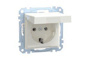 Merten MEG2311-0419 SCHUKO-Steckdose mit Klappdeckel...