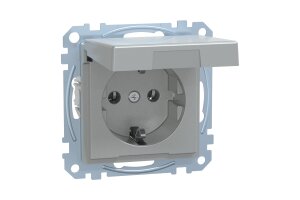 Merten MEG2311-0460 SCHUKO-Steckdose mit Klappdeckel...