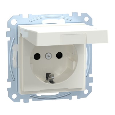 Merten MEG2314-0319 SCHUKO-Steckdose mit Klappdeckel System M