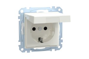 Merten MEG2314-0319 SCHUKO-Steckdose mit Klappdeckel...
