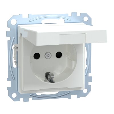 Merten MEG2314-0325 SCHUKO-Steckdose mit Klappdeckel System M