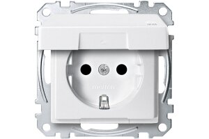 Merten MEG2314-0419 SCHUKO-Steckdose mit Klappdeckel...