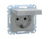 Merten MEG2314-0460 SCHUKO-Steckdose mit Klappdeckel System M alu