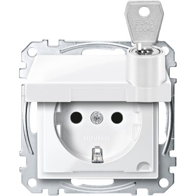 Merten MEG2315-0319 SCHUKO-Steckdose System M polarweiß glänzend